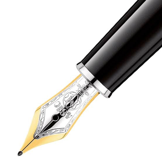 Montblanc Meisterstück Solitaire Carbon Steel Fountain Pen Medium 18 Karat Gold nib