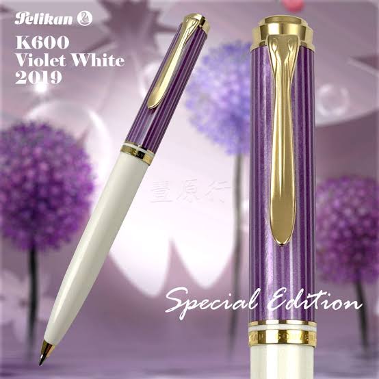Pelikan K600 Violet and White Special Edition 2019 Ballpoint
