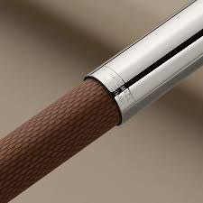 Graf Faber Castell Guilloche Cognac Brown Fountain Pen Medium nib