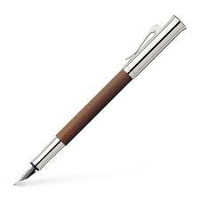Graf Faber Castell Guilloche Cognac Brown Fountain Pen Medium nib
