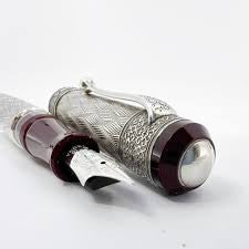 Aurora 80th Anniversary Limited Edition Sterling Silver Fountain Pen