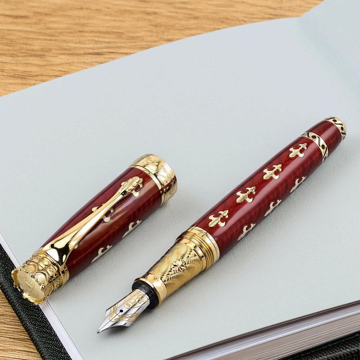 Michel Fleur de Lys Red Fountain Pen Limited Edition